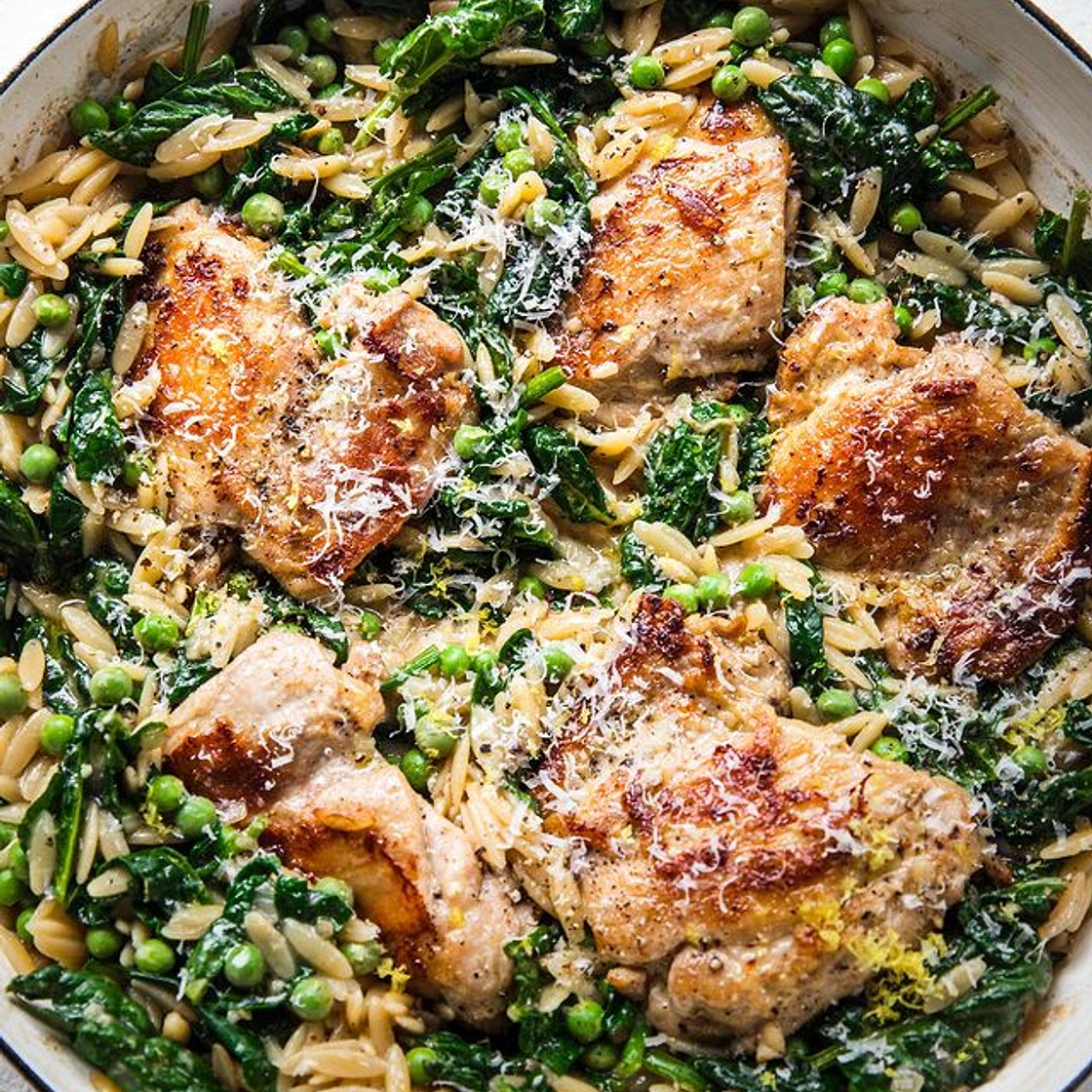 If you can make a wholesome dinner in 30 minutes using only the best ingredients, why wouldn’t you? We’re currently crushing hard on all things one pot and the real star in this chicken orzo skillet comes from certified organic chicken broth. We aren’t jok
