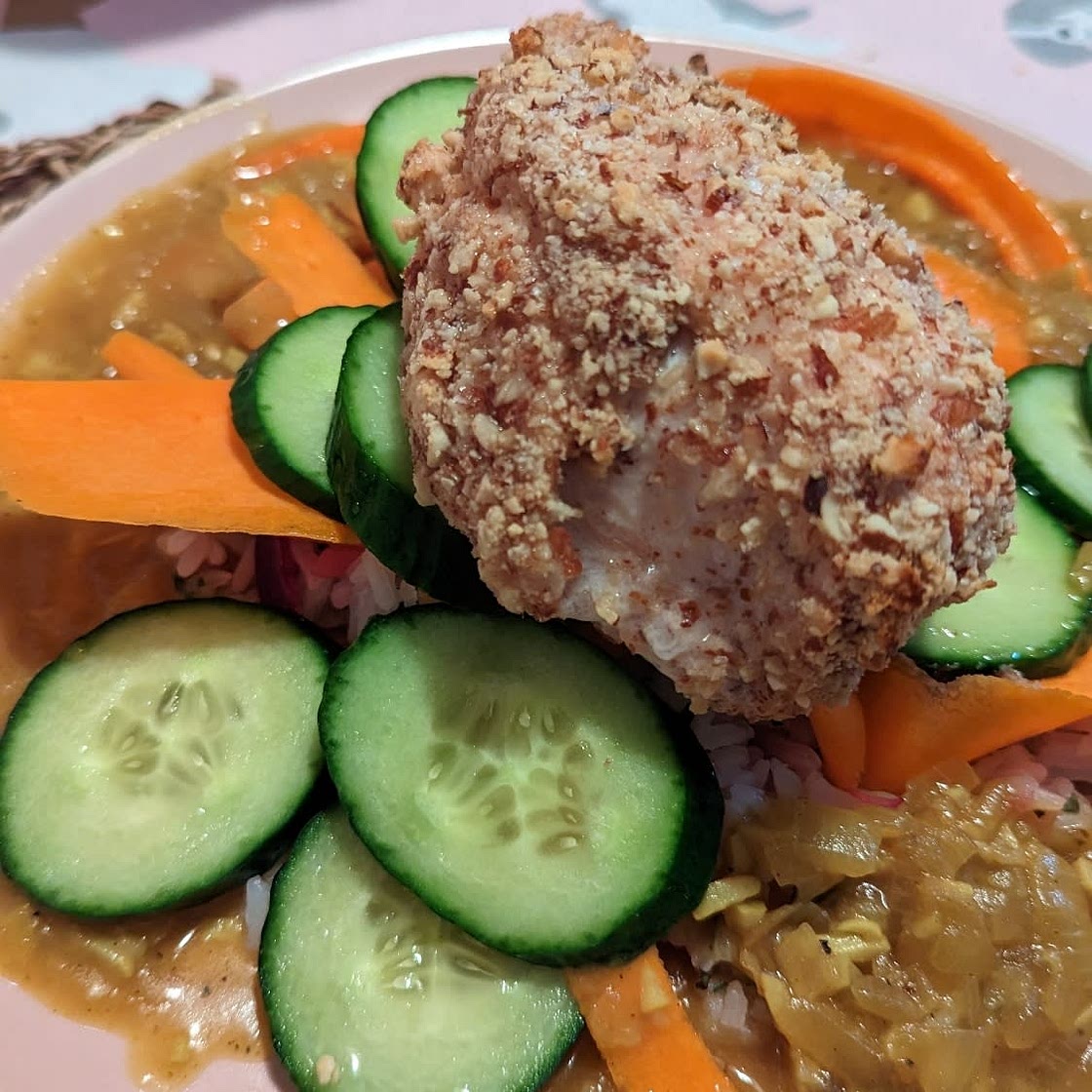 Healthy chicken katsu curry