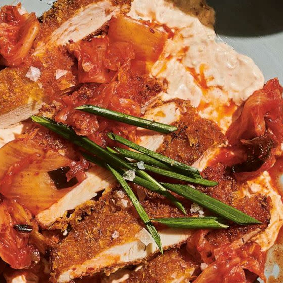 Hot 'n' Crispy Chicken Cutlets with Kimchi Ranch