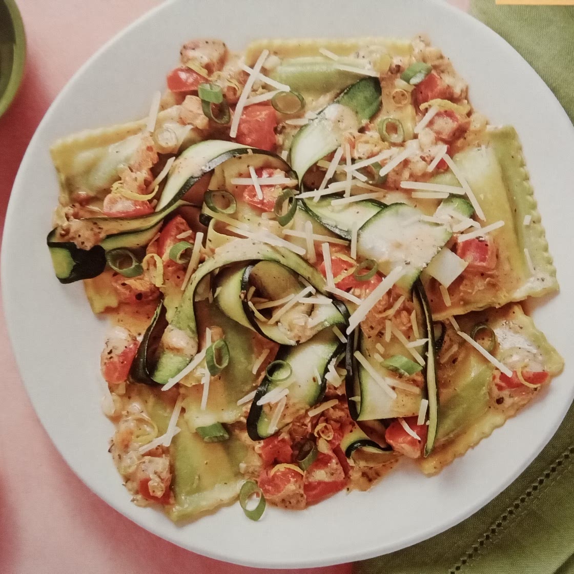 Garden spinach ricotta ravioli