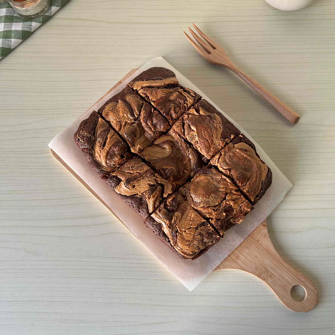 Peanut butter brownies