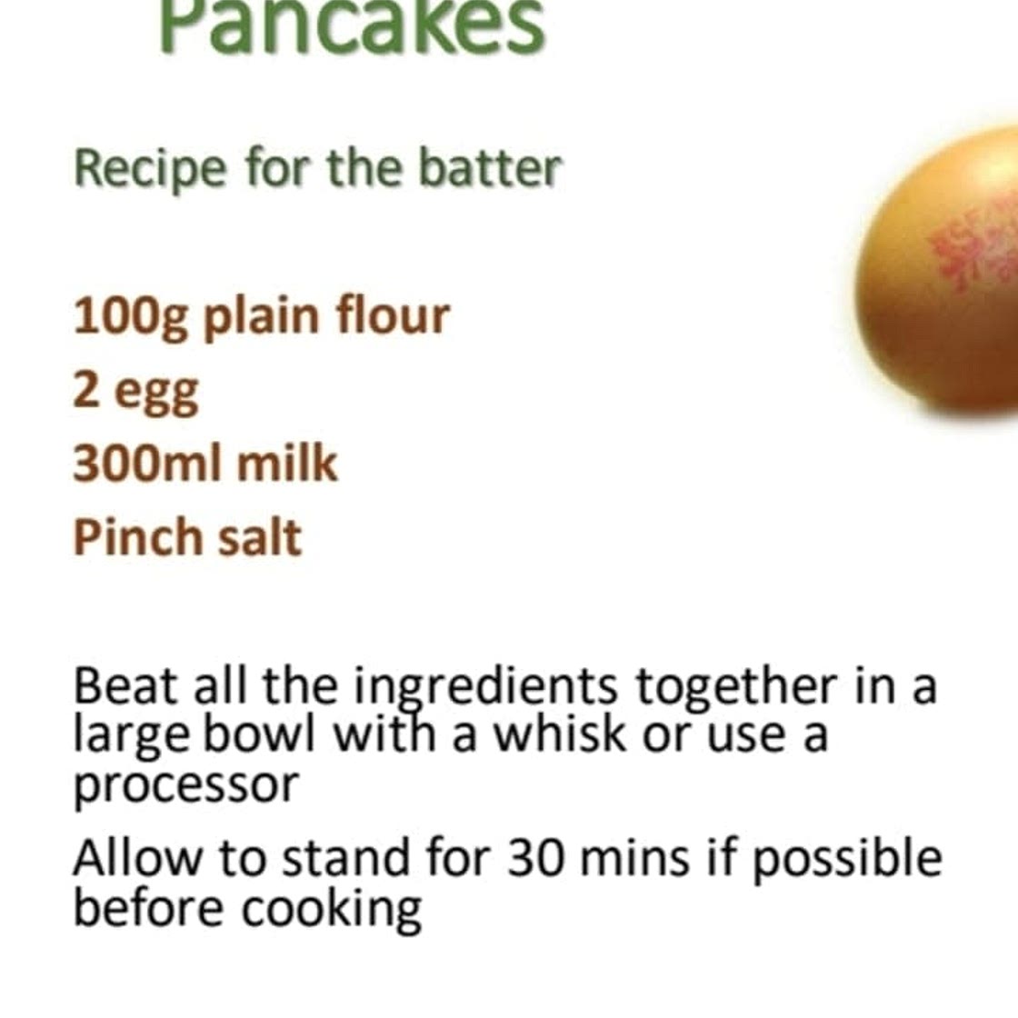 Easy Pancakes 4 ingredients