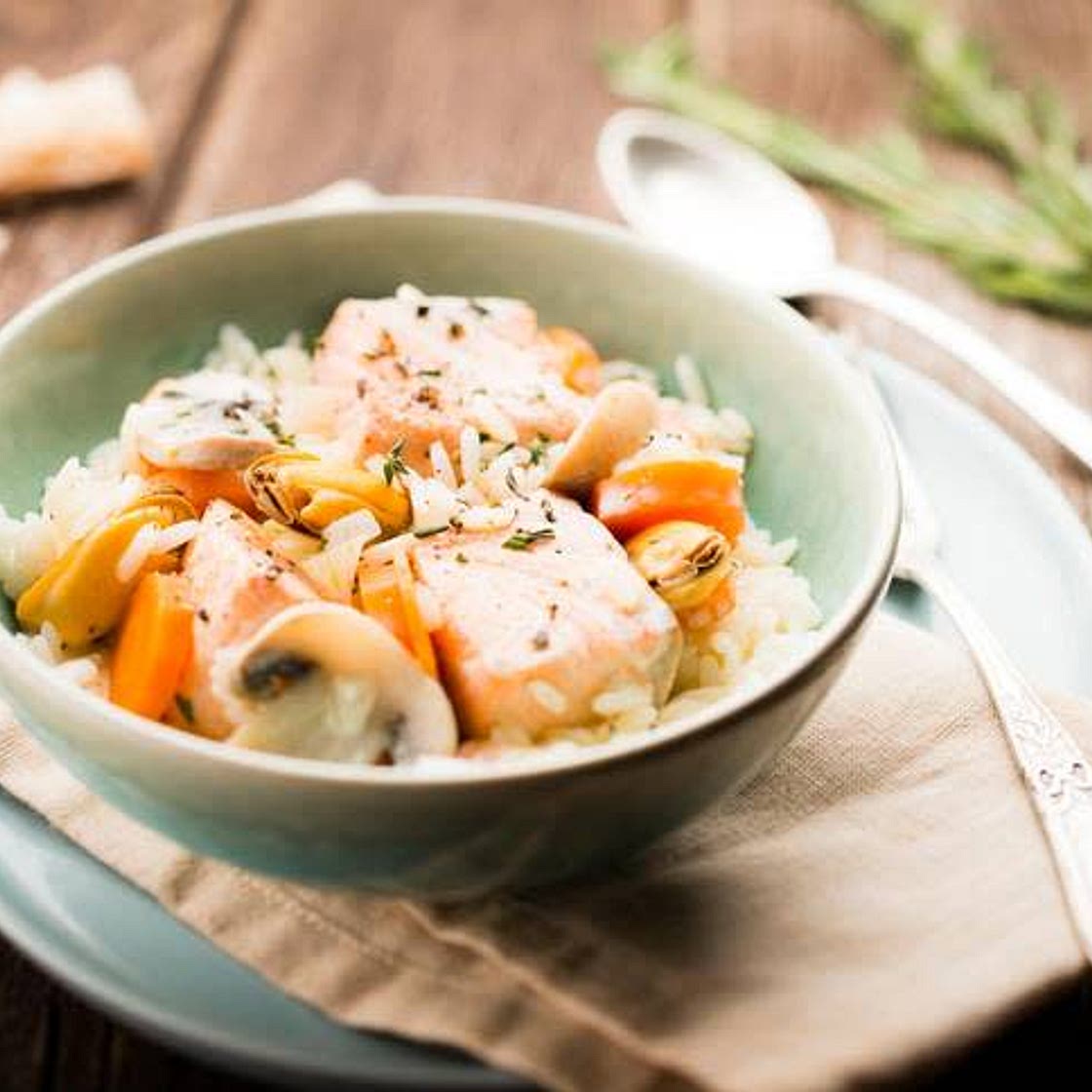 Blanquette de saumon romarin