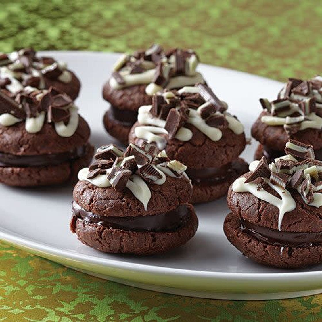 CRÈME DE MENTHE COOKIE SANDWICHES