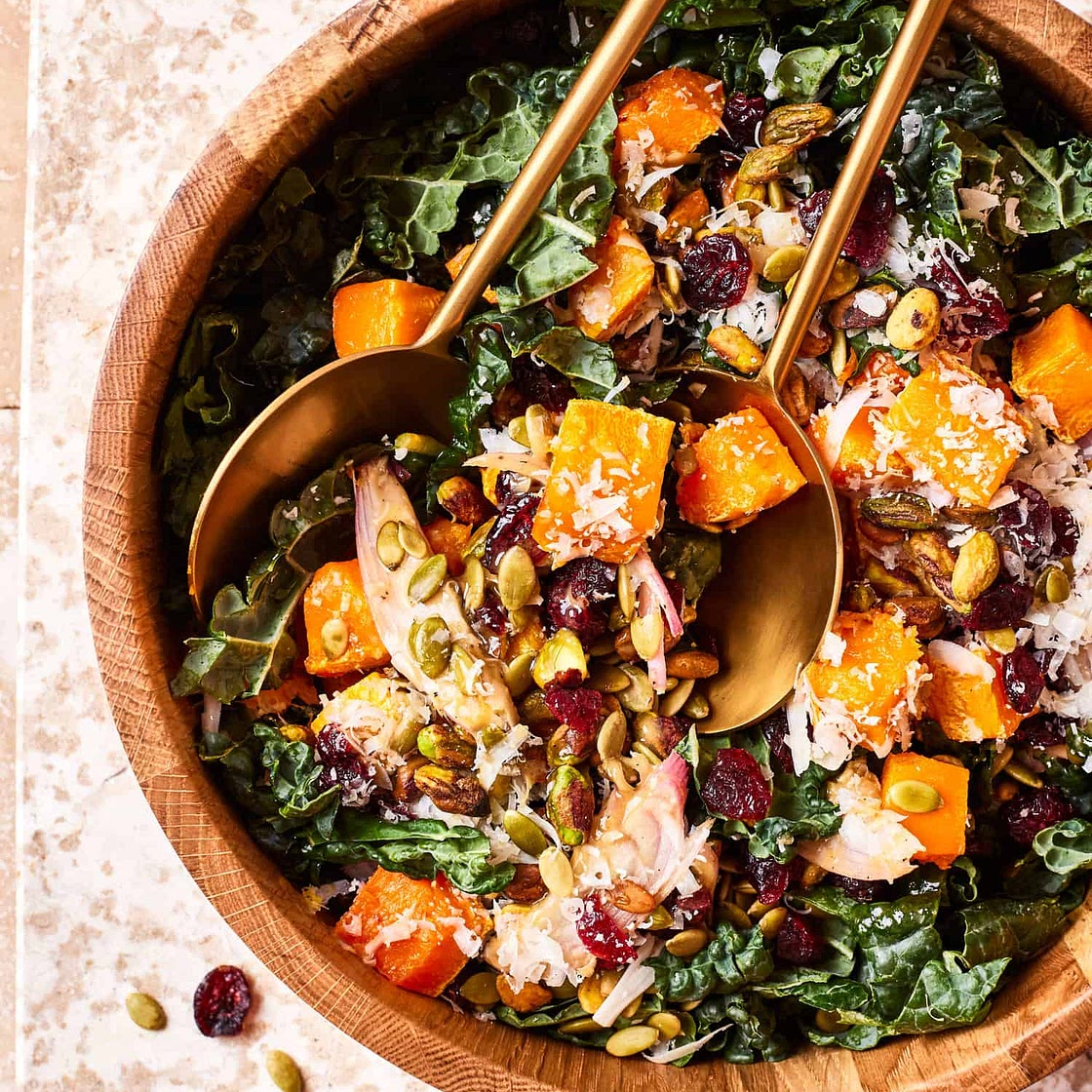 Hearty Kale Salad with Dijon Vinaigrette
