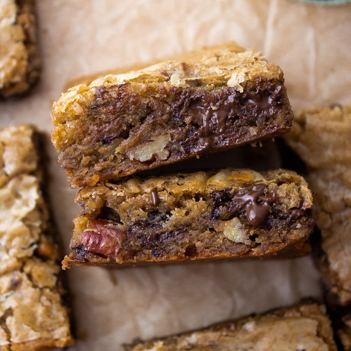 Coffee Chocolate Chip Blondies