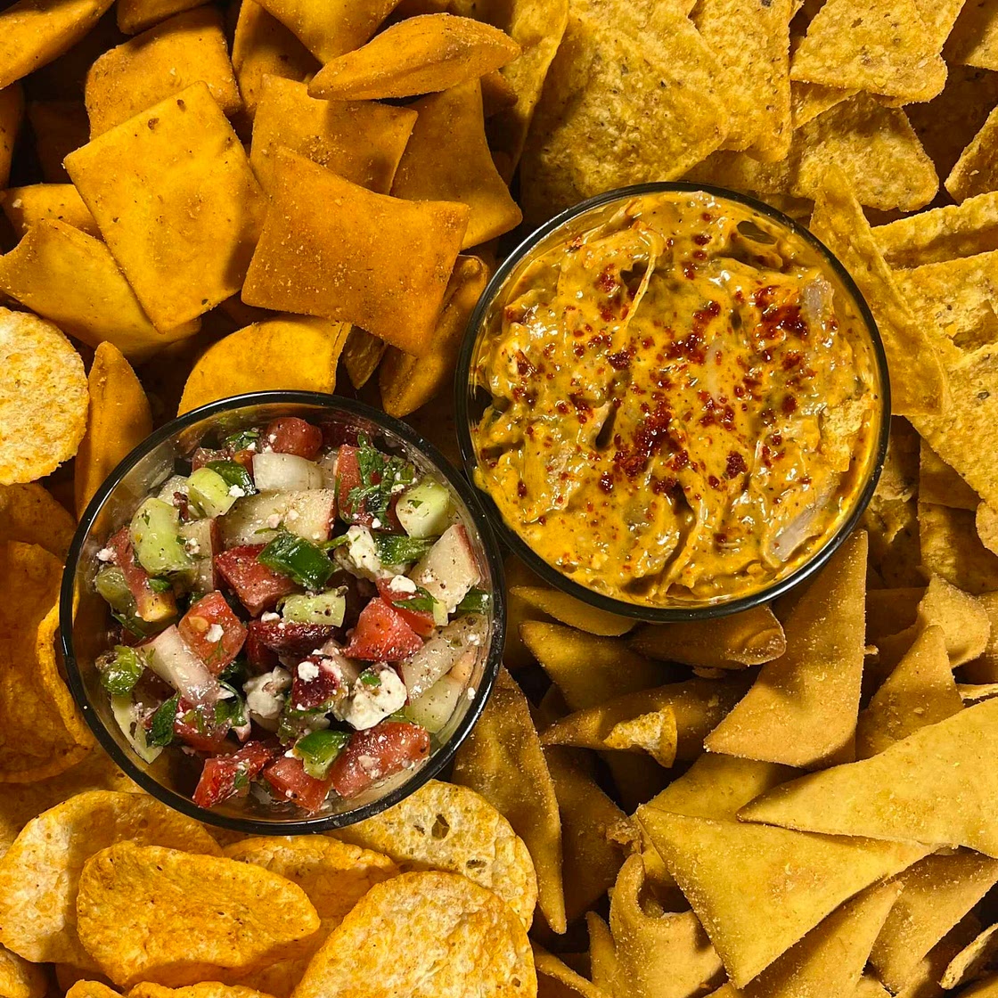 Super simple and fun Chips and Dip Platter 