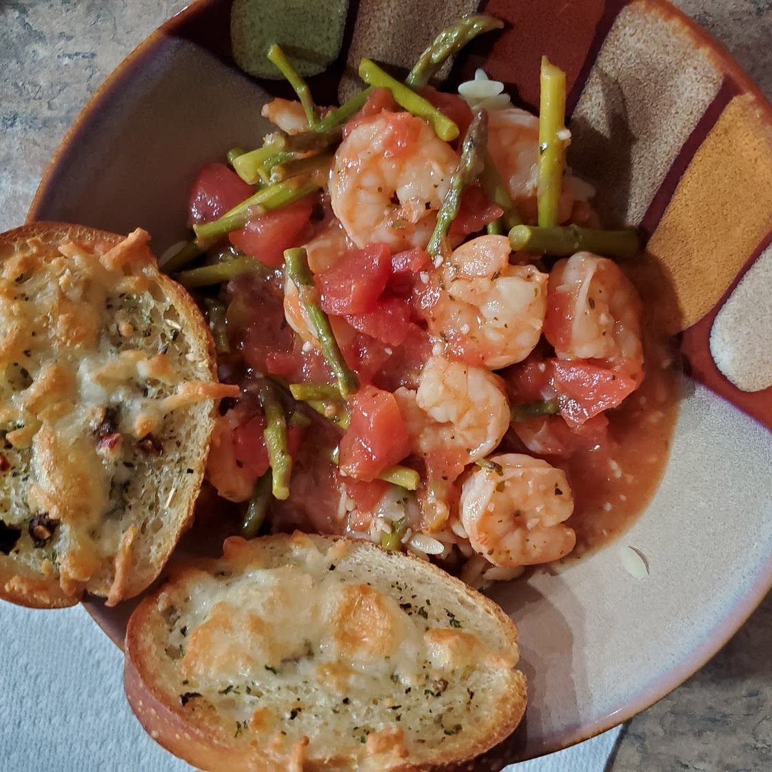 Angel Hair with Shrimp and Asparagus