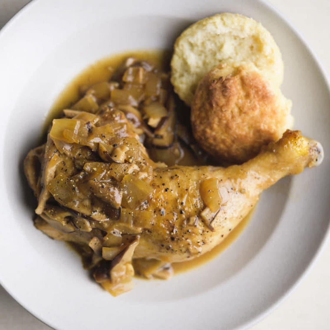 Smothered Chicken W/ Bourbon & Miso