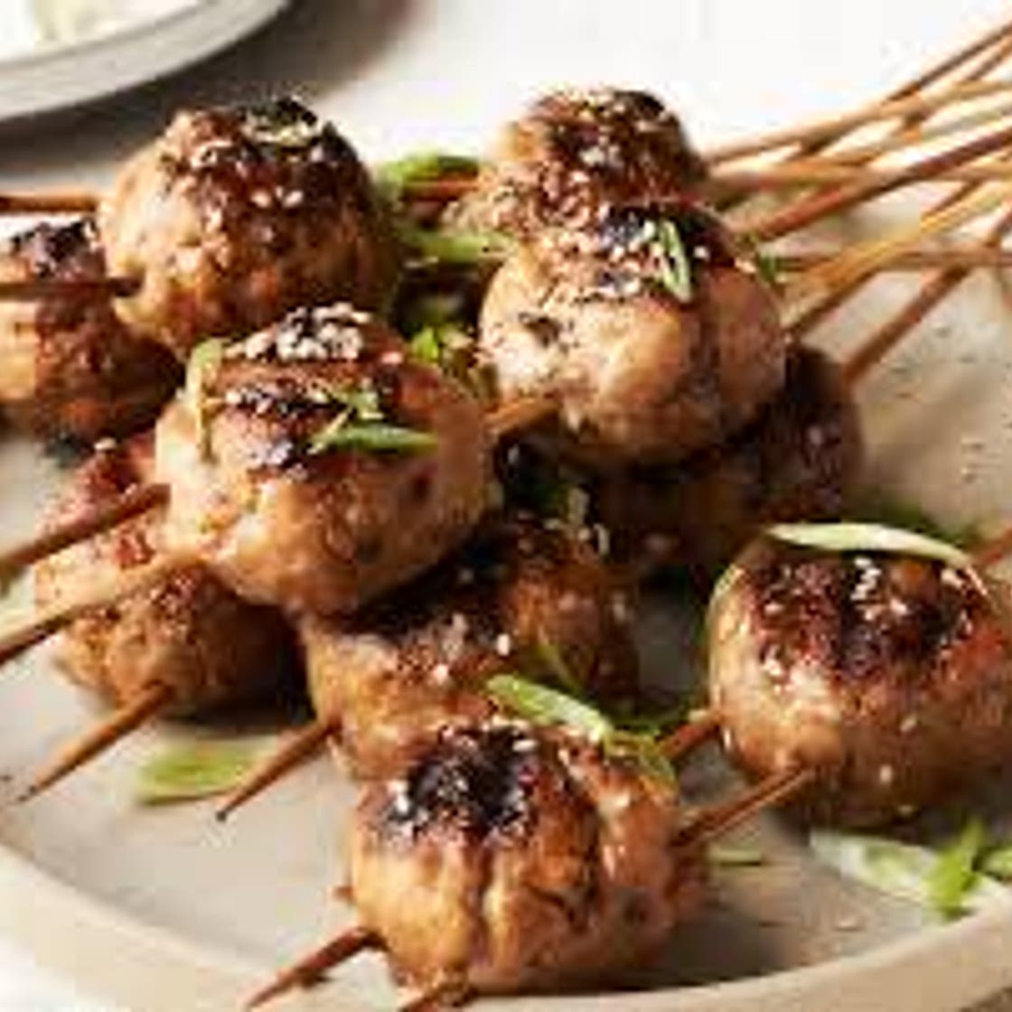 Japanese Style Chicken Meatballs - Tsukune 