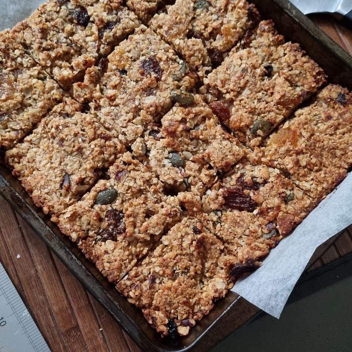 Fruit and nut flapjacks