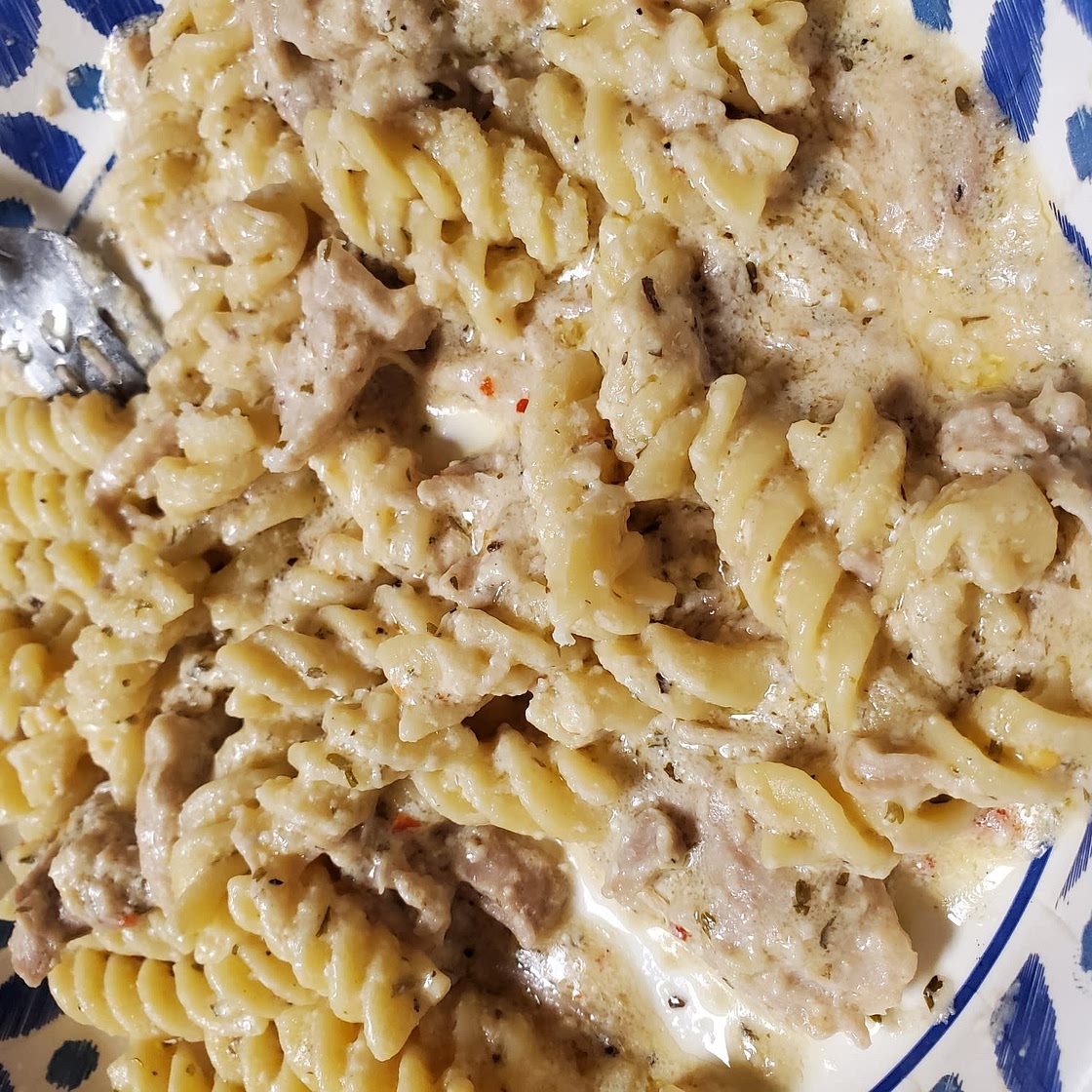 Crock Pot Garlic Parmesan Chicken Pasta
