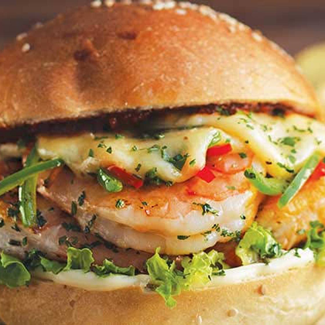 Hamburguesa de camarón