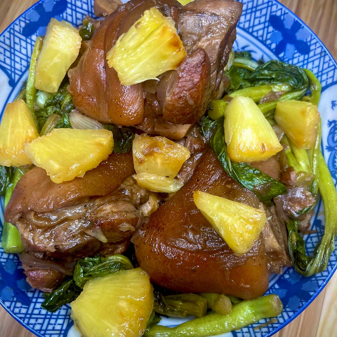 Pineapple Pork Adobo with Yu Choy 
