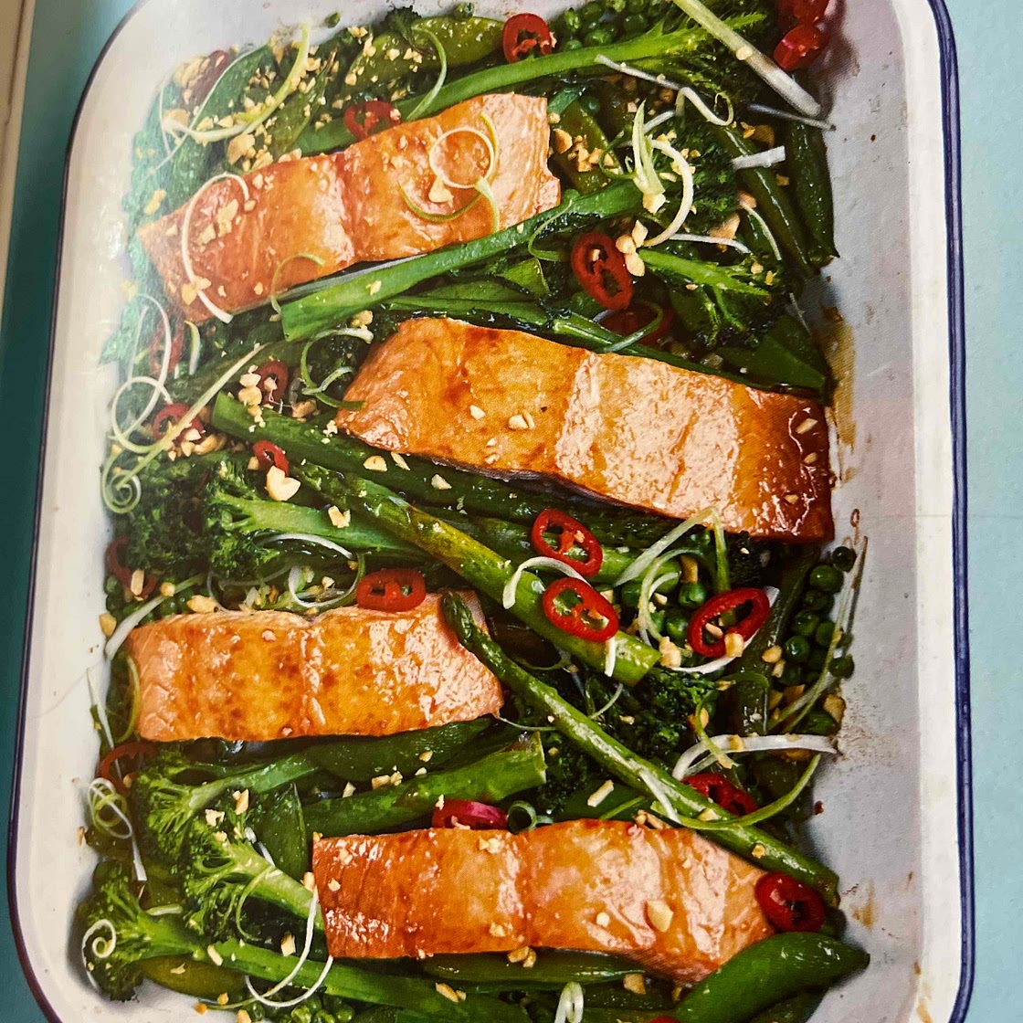 Asian salmon and sweet potato