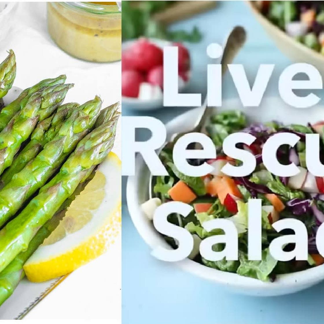 Steamed Asparagus + Liver rescue salad