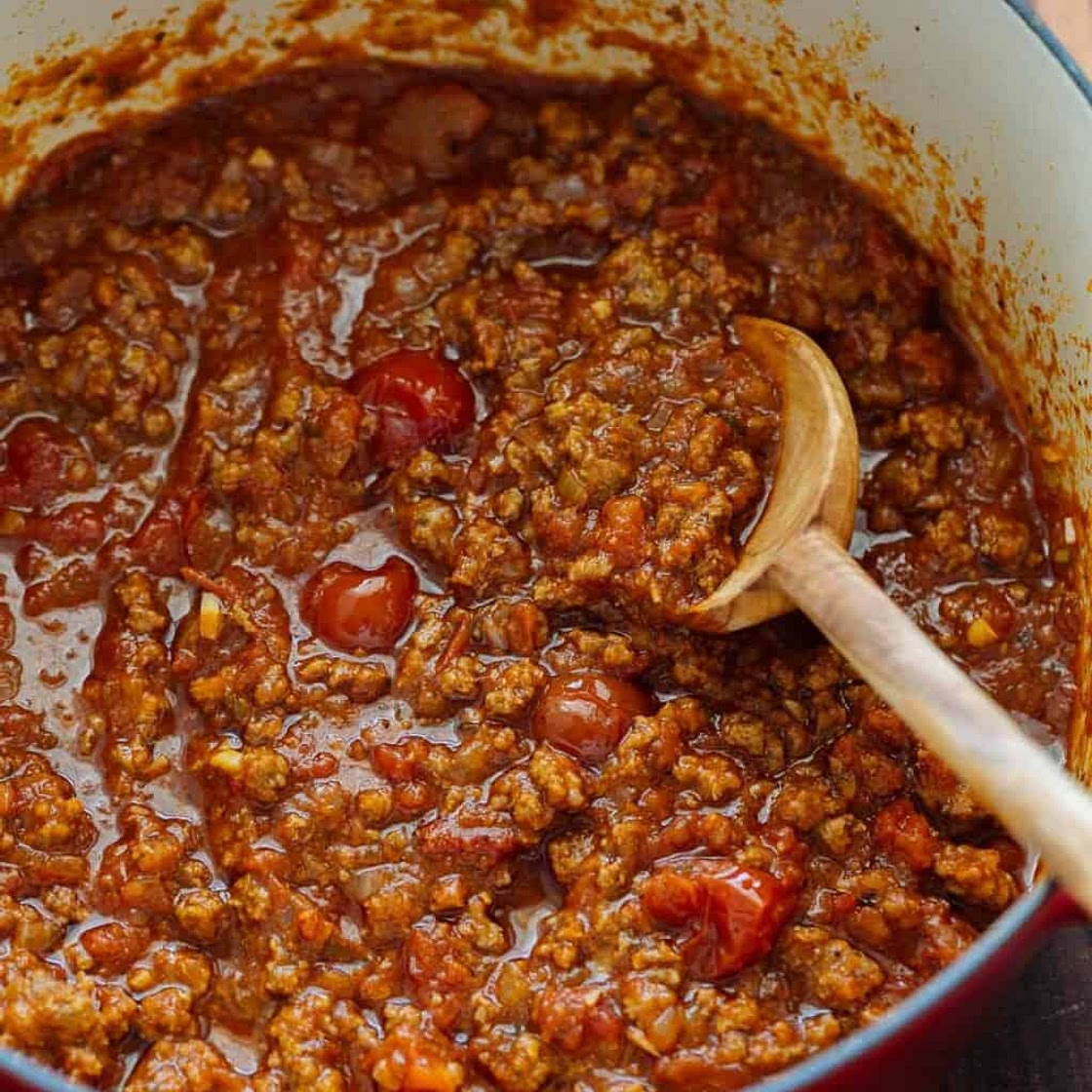Ground beef meat sauce