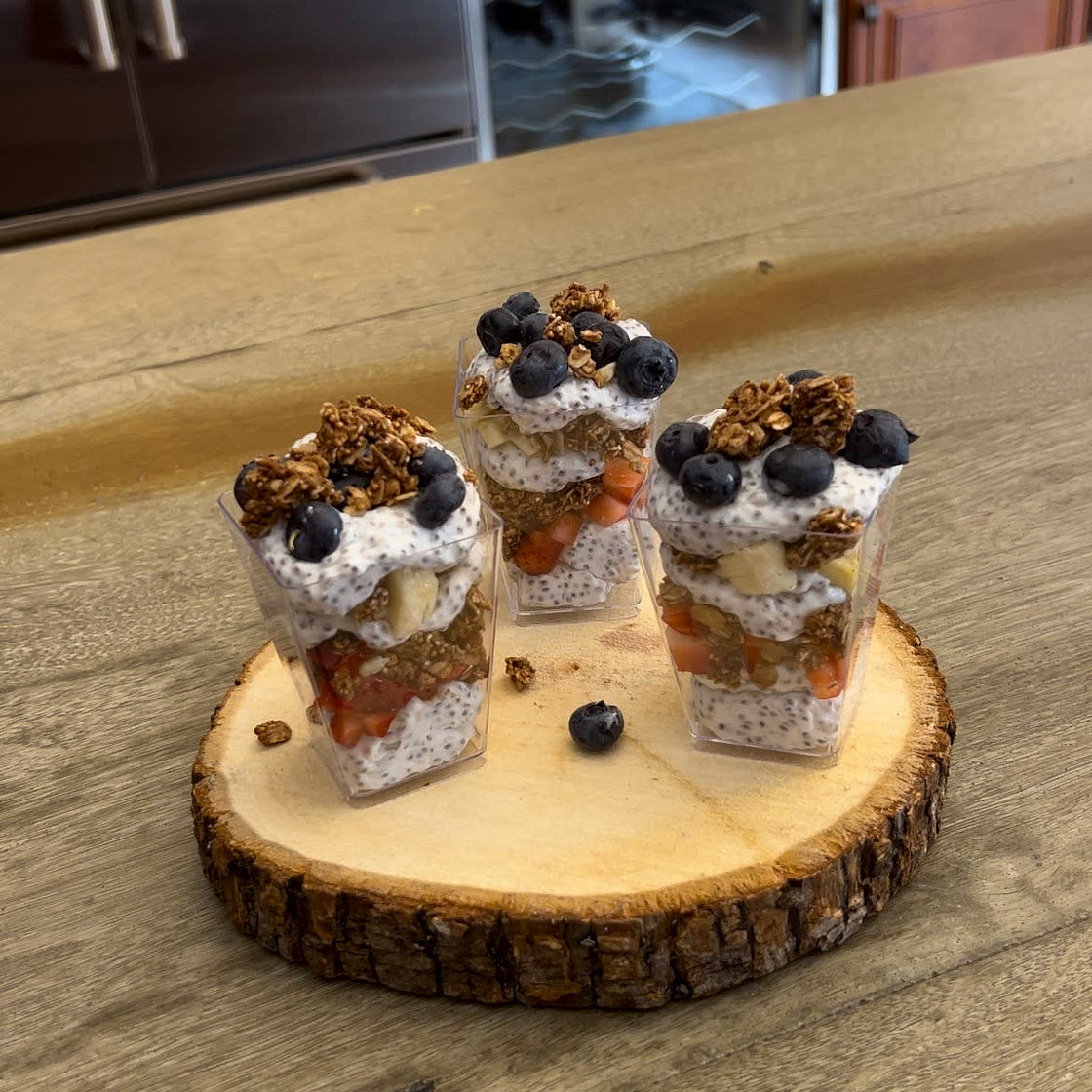 Chia pudding shooters