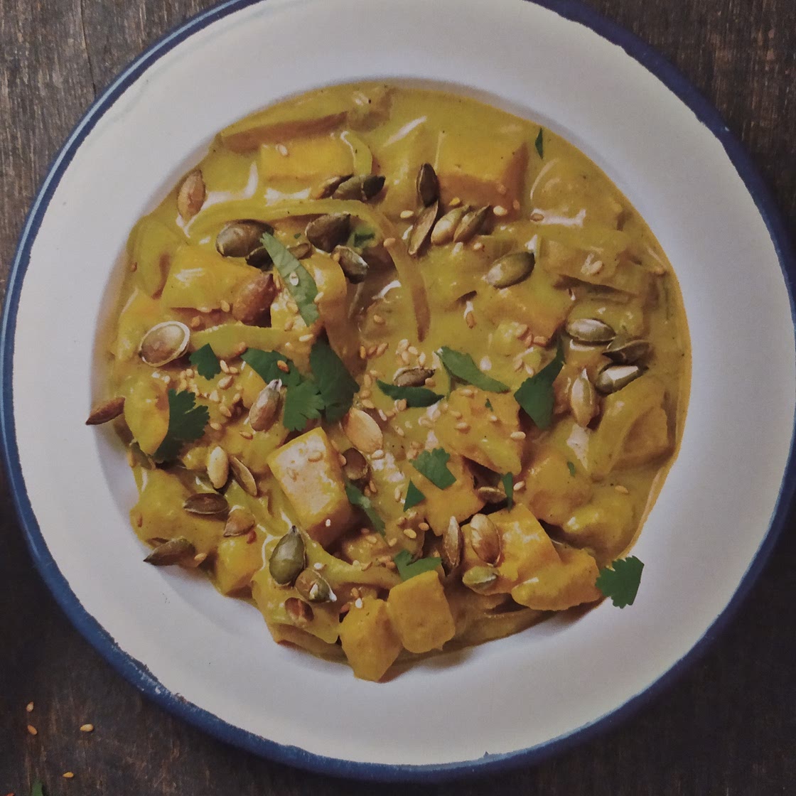 Potiron sauté aux épices et au lait de coco