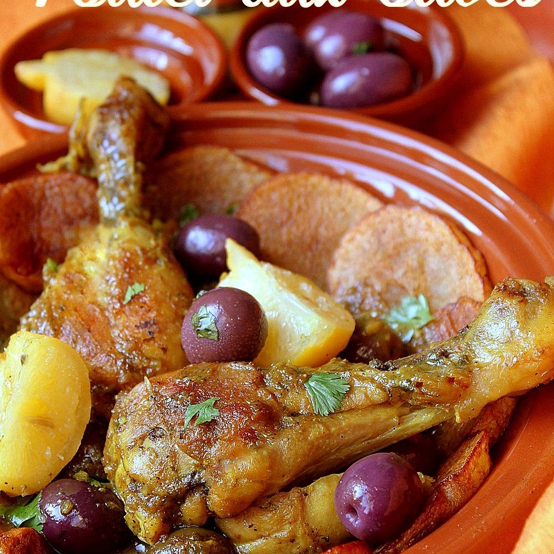 Tajine zitoune au poulet et citron confit à la marocaine