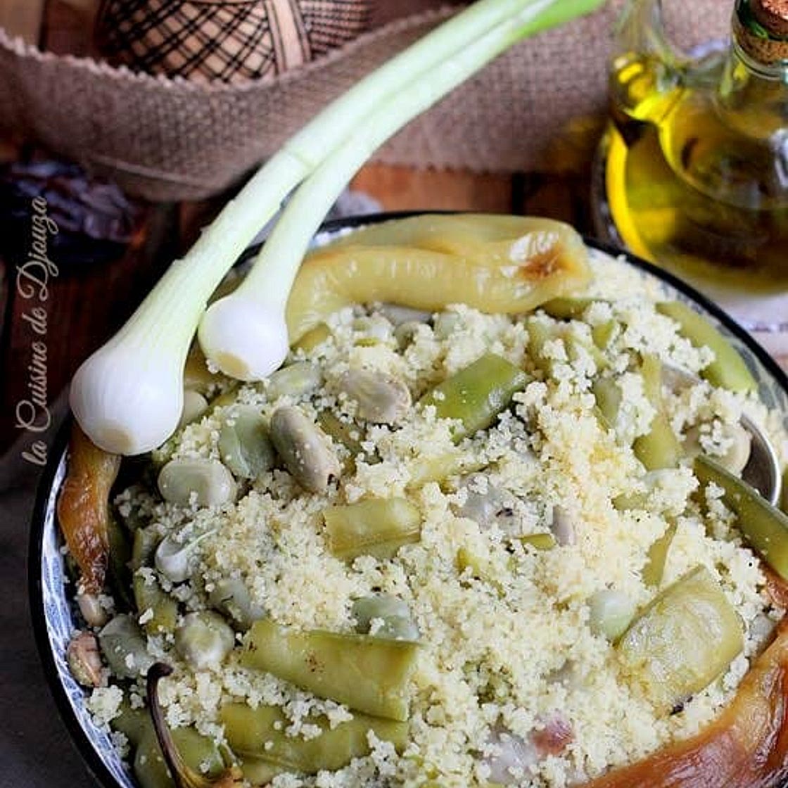 Couscous aux Fèves Fraîches à la Vapeur, sain et léger