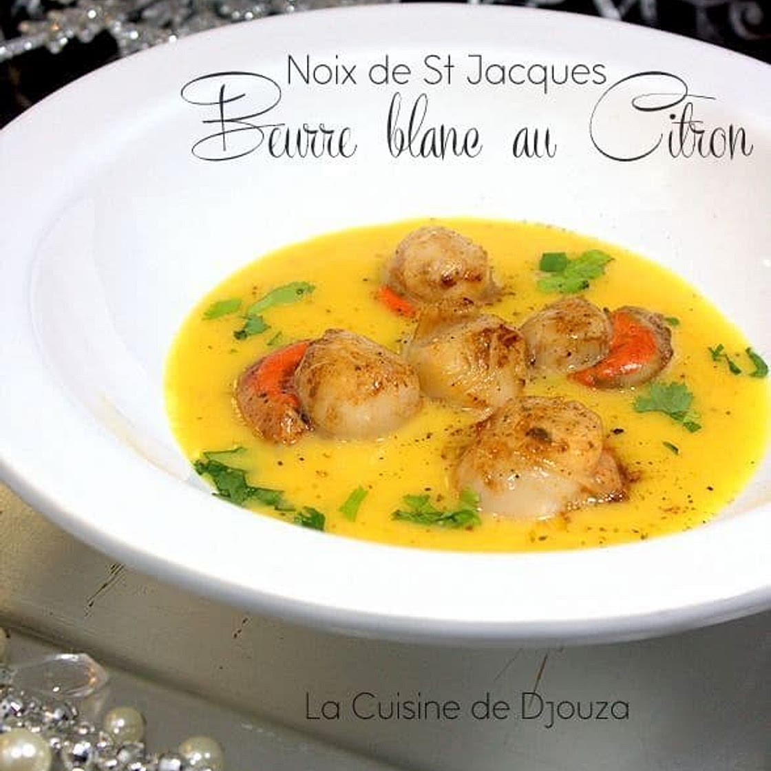 Noix de Saint Jacques sauce au citron (beurre blanc)