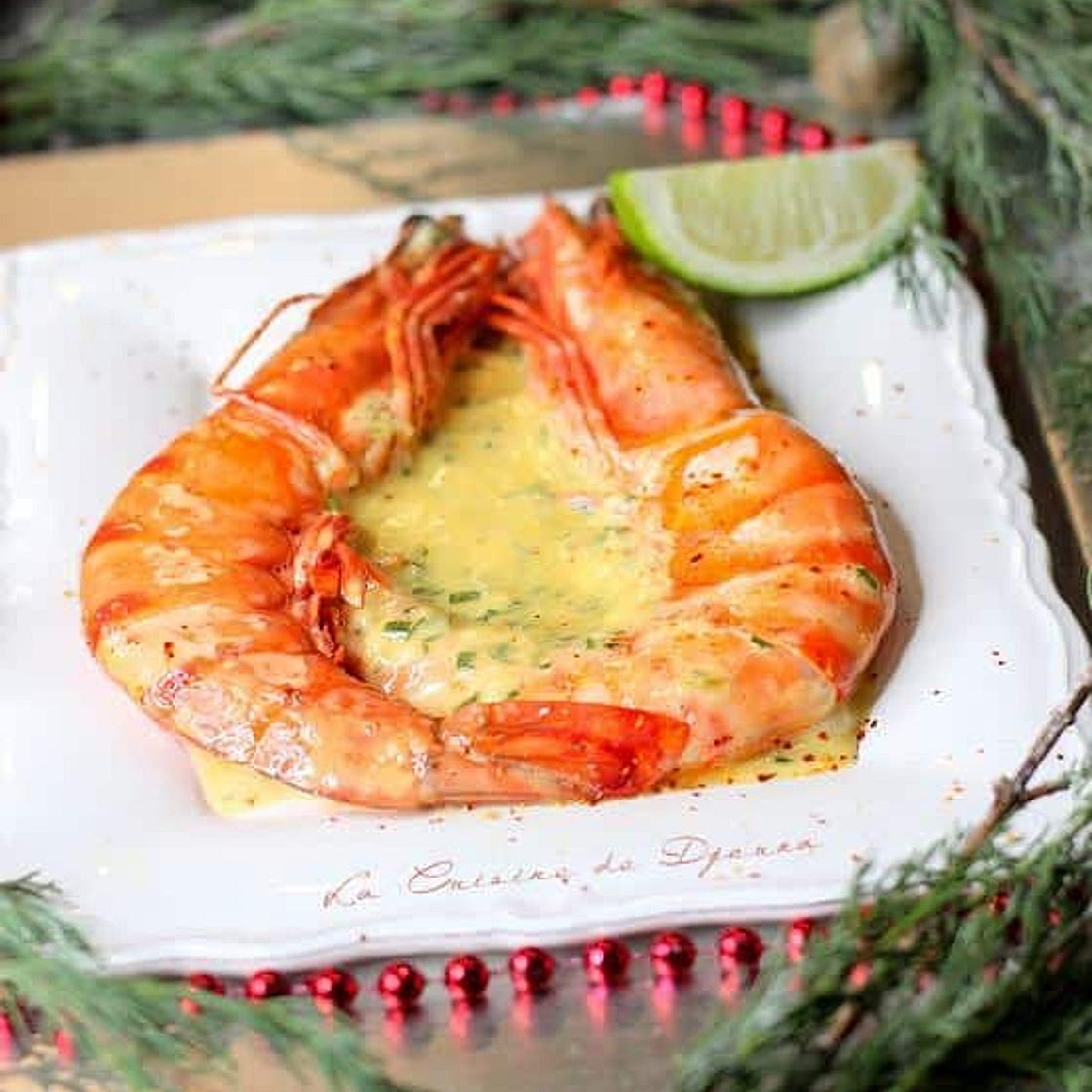 Grosses crevettes à la crème d’ail, recette gambas rapide