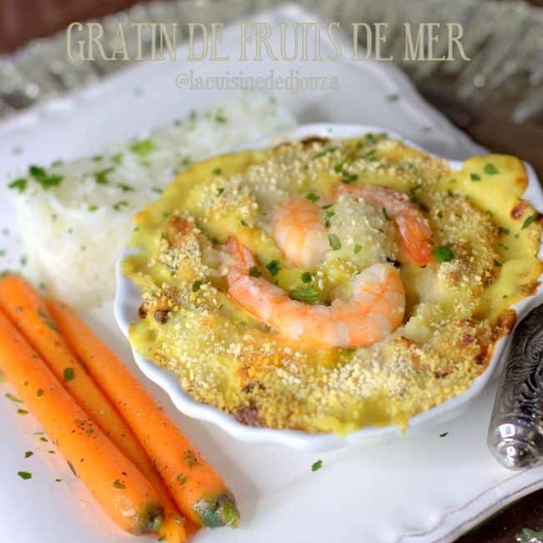 Gratin de fruits de mer surgelés à la crème de poireaux