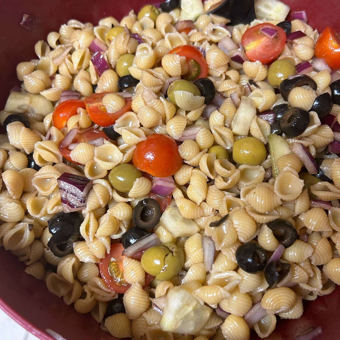 Mediterranean pasta salad