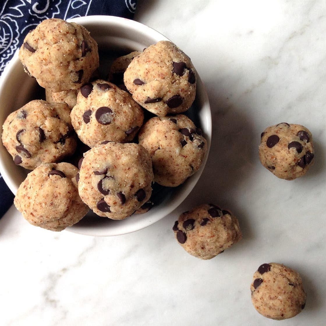 Dark Chocolate Cookie Dough Balls