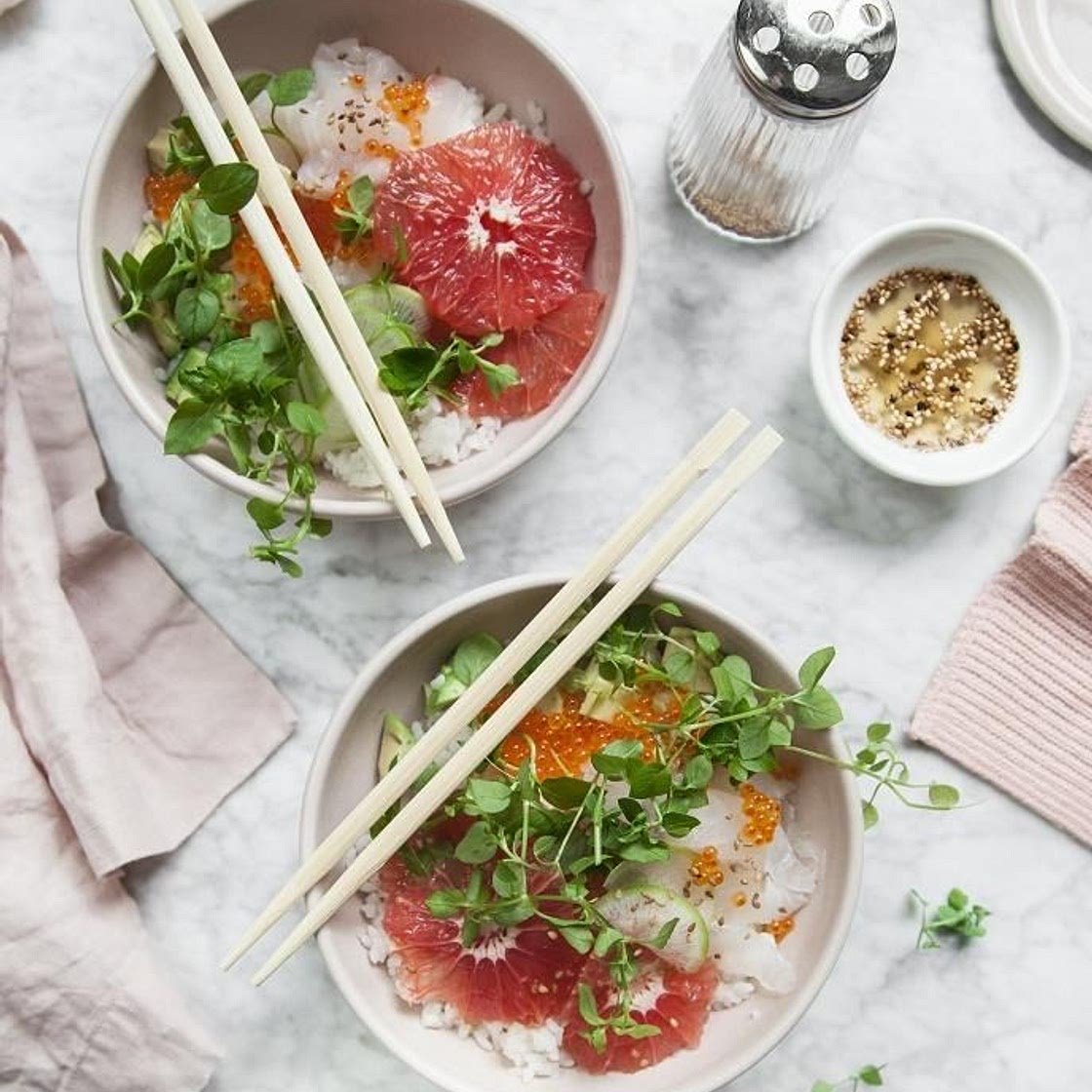 Chirashis daurade et pamplemousse