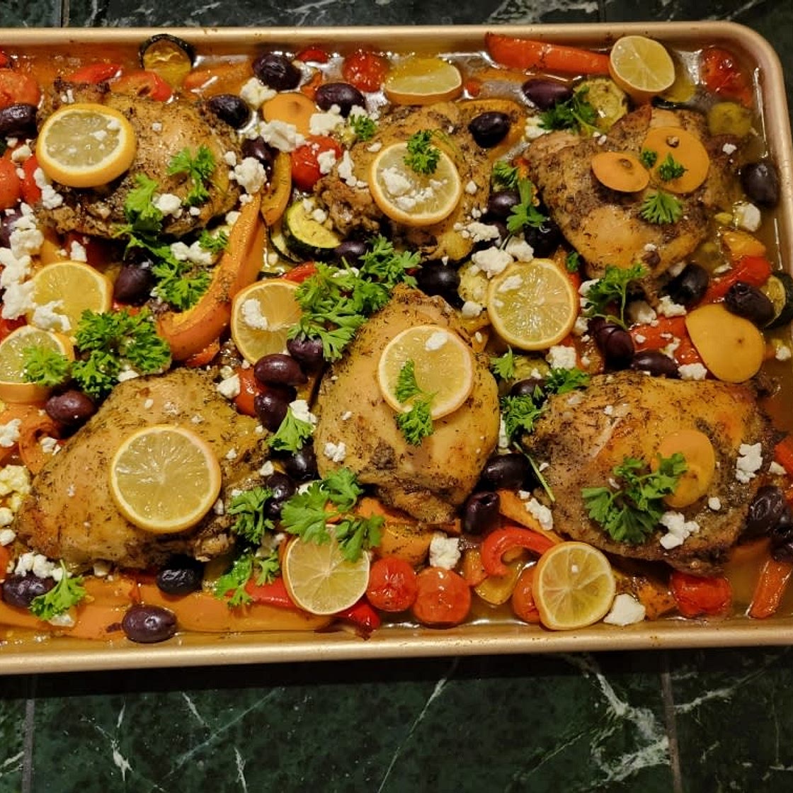Greek Chicken Sheet Pan Dinner