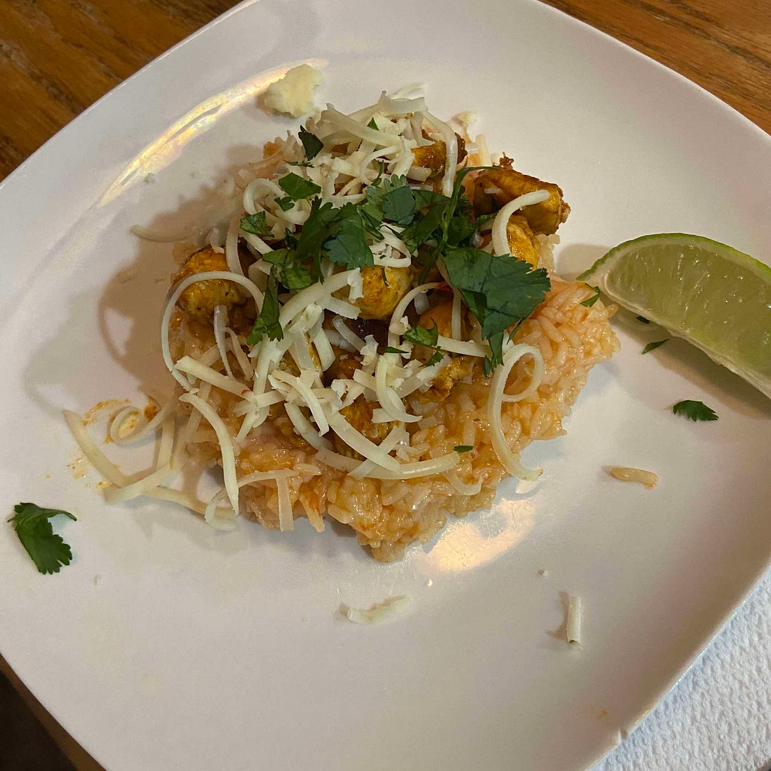 Mexican rice and chicken