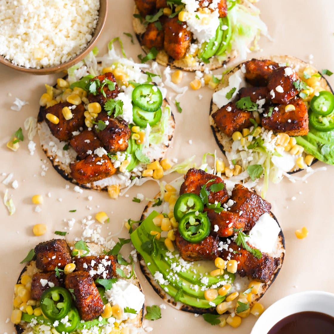 BBQ SALMON TACOS