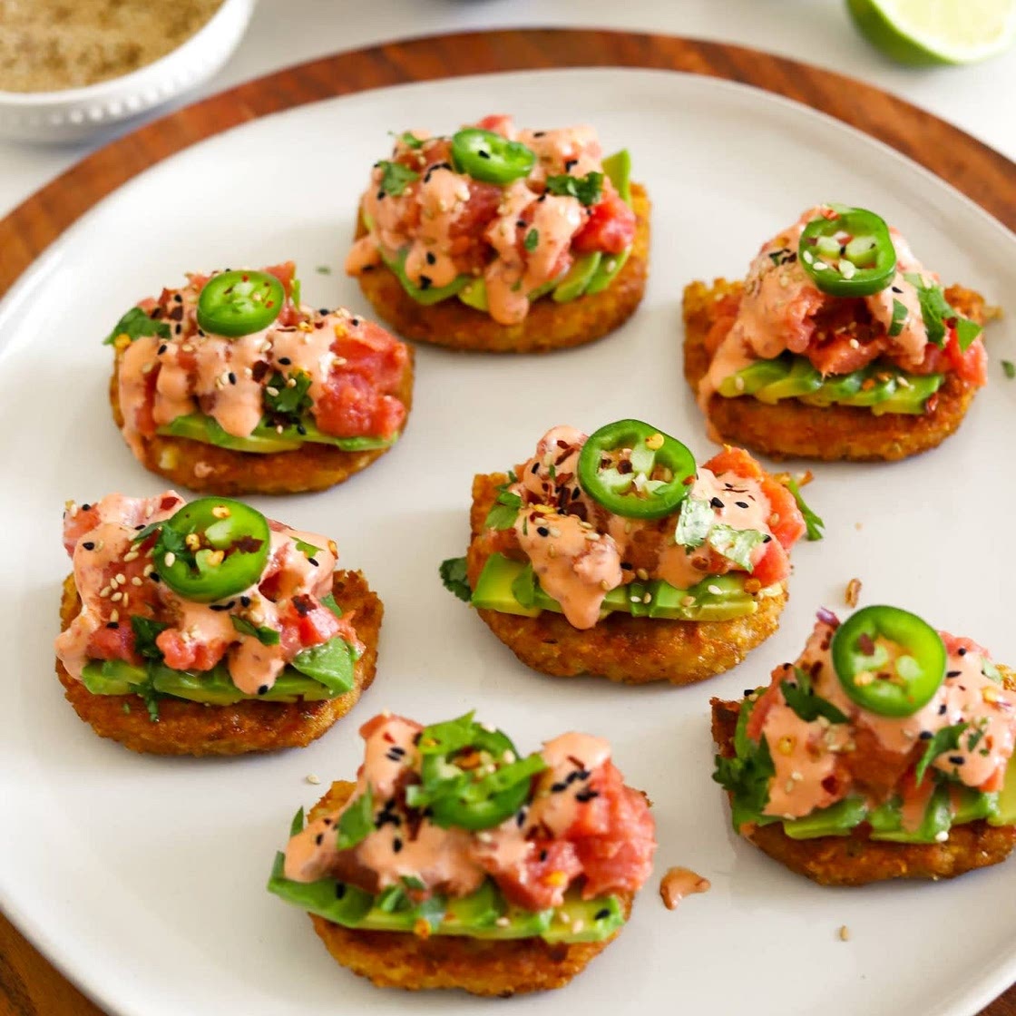 SPICY TUNA CRISPY HASHBROWN BITES