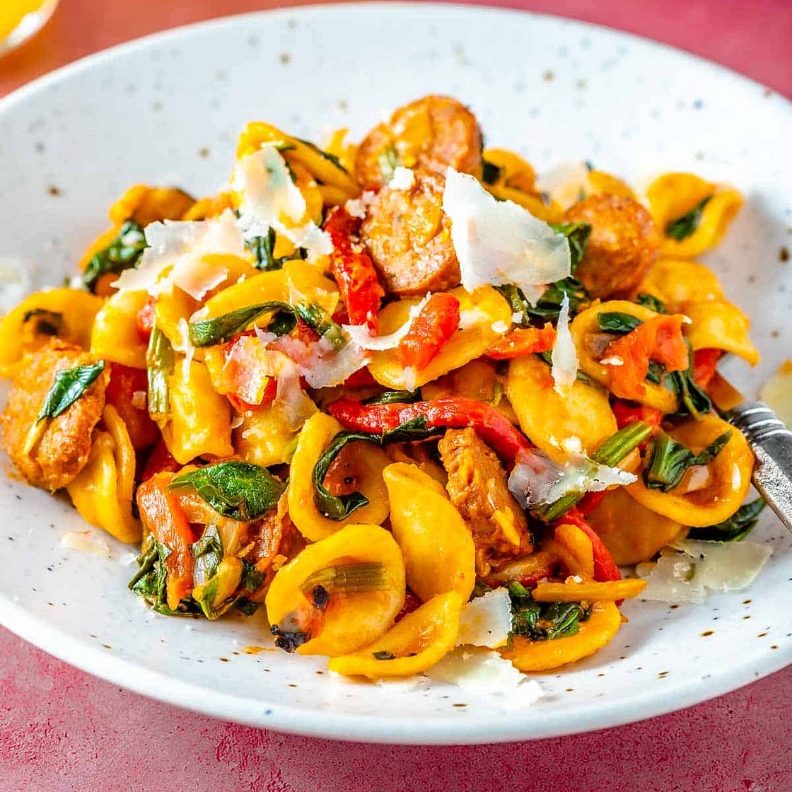 Spanish-Style Chorizo Pasta