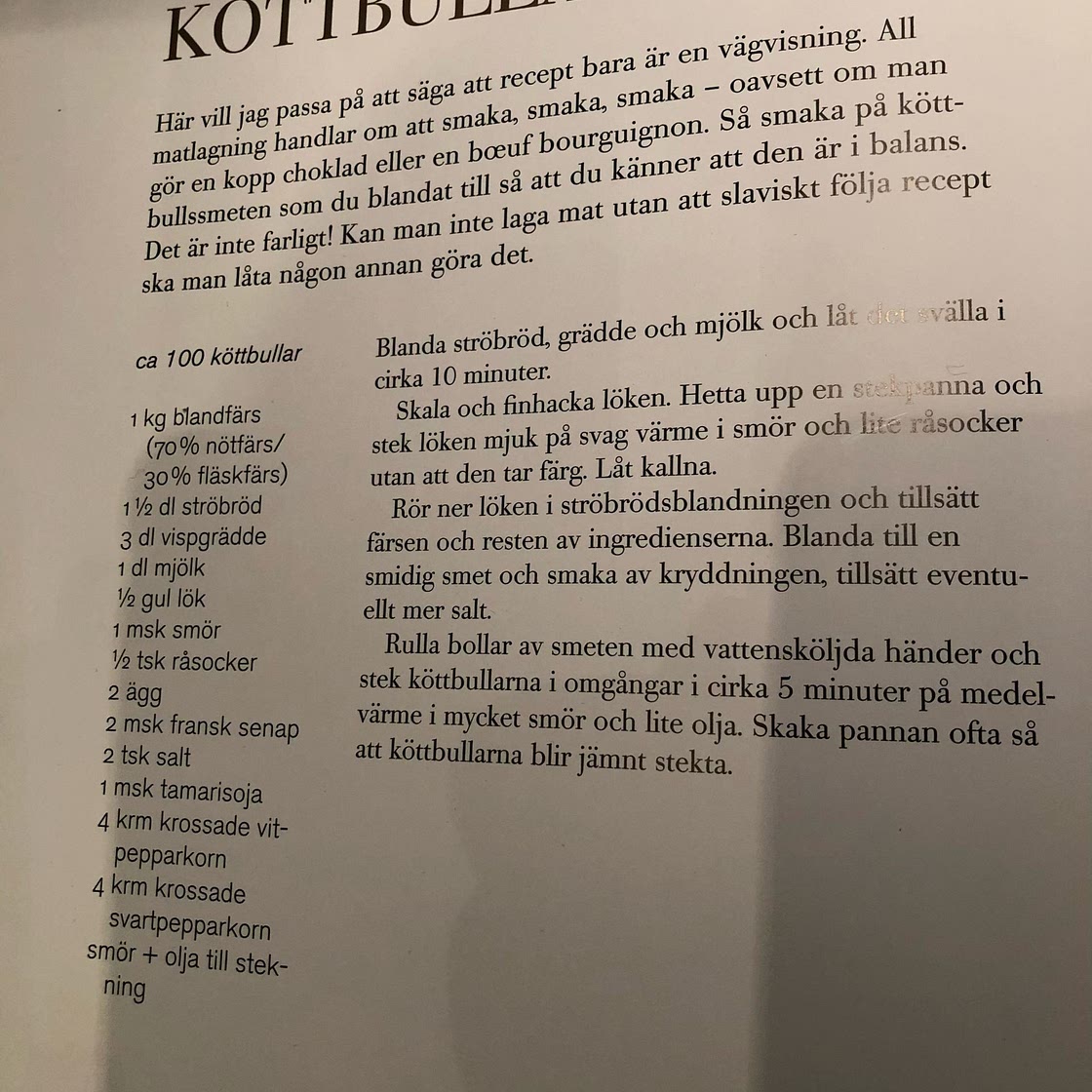 Hemlagade köttbullar & stuvade makaroner