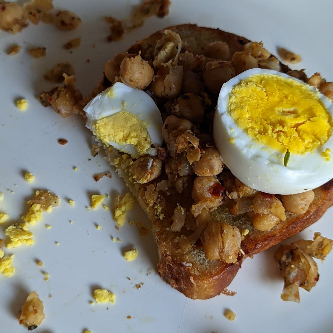 Vegetarian Smashed Chickpea Toast