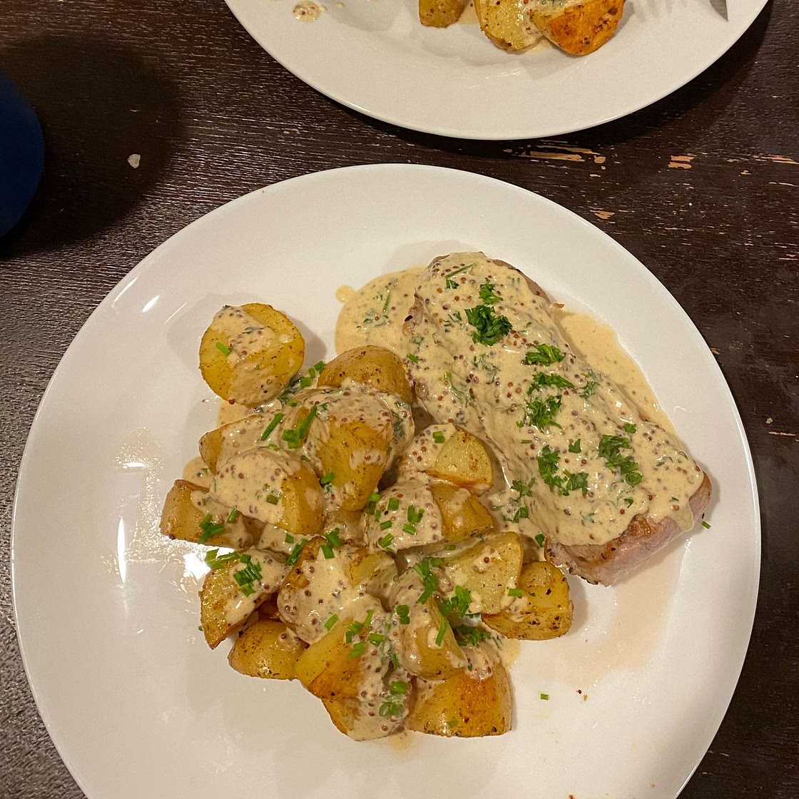 Pork Tenderloin with Creamy Mustard Sauce