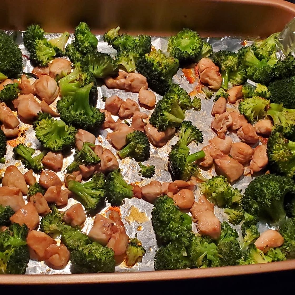 Sesame Chicken and Broccoli Sheet Pan Meal