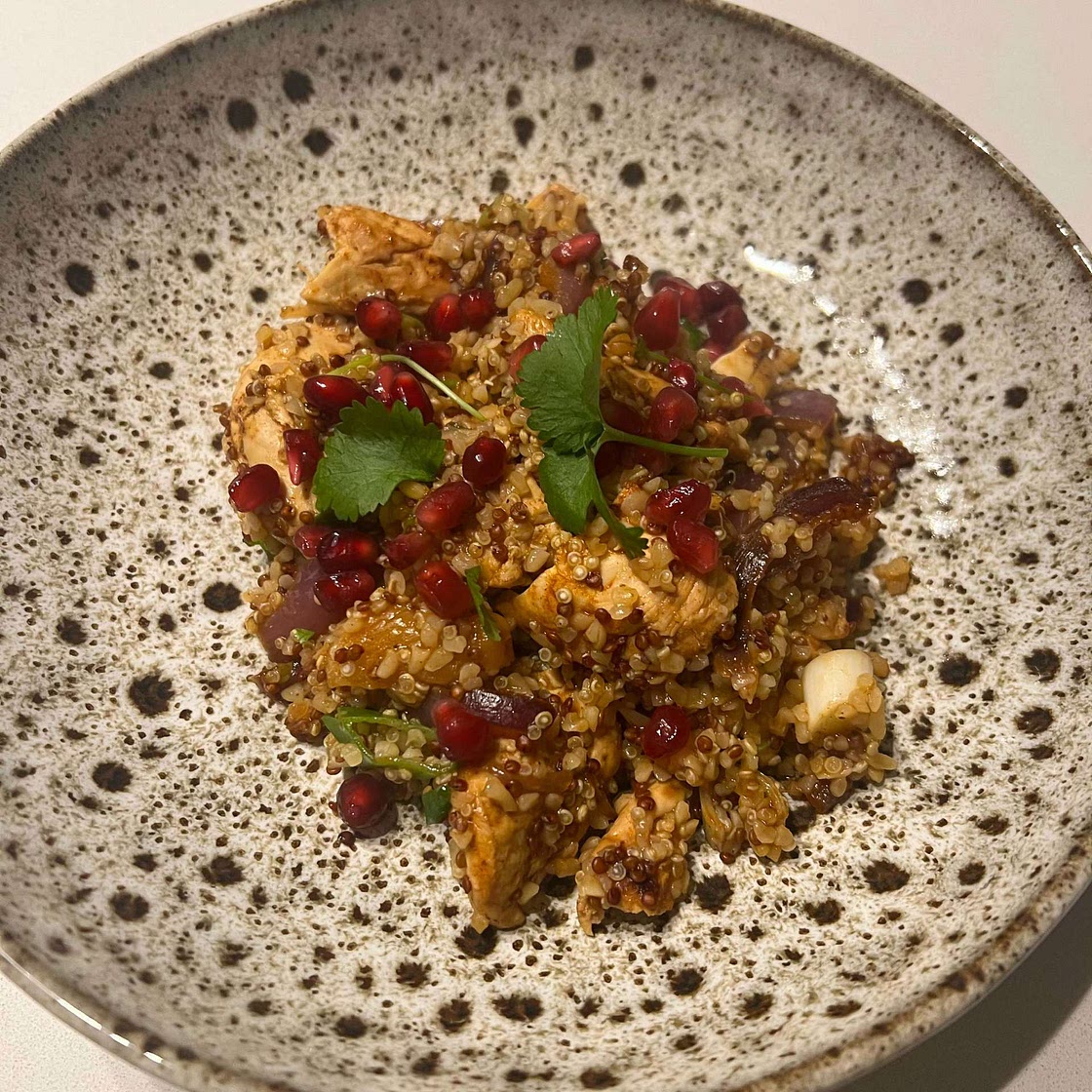 Spicy Cajun chicken quinoa
