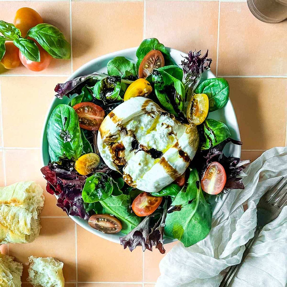 Burrata Salad with Balsamic Glaze