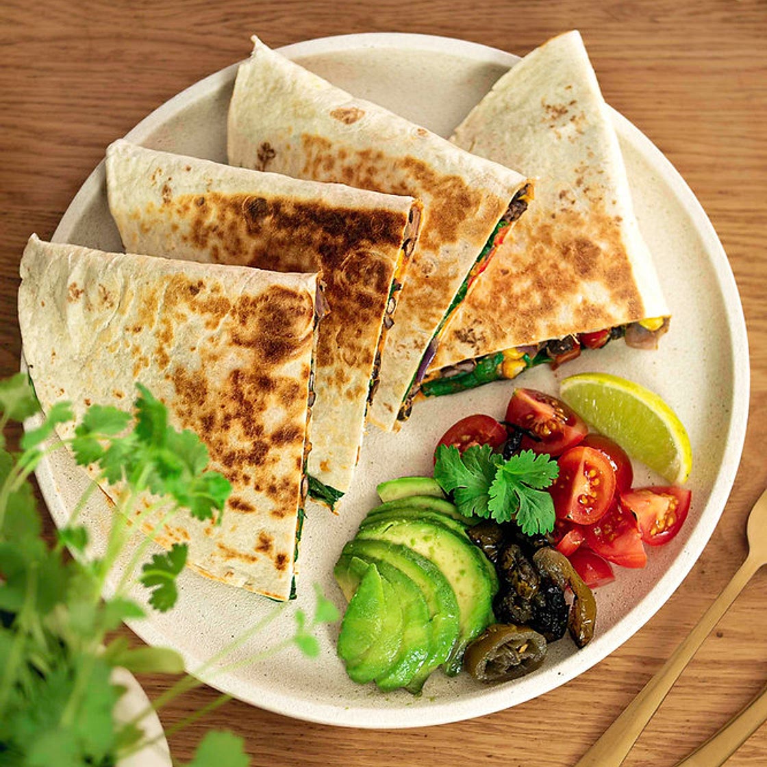 BLACK BEAN QUESADILLAS