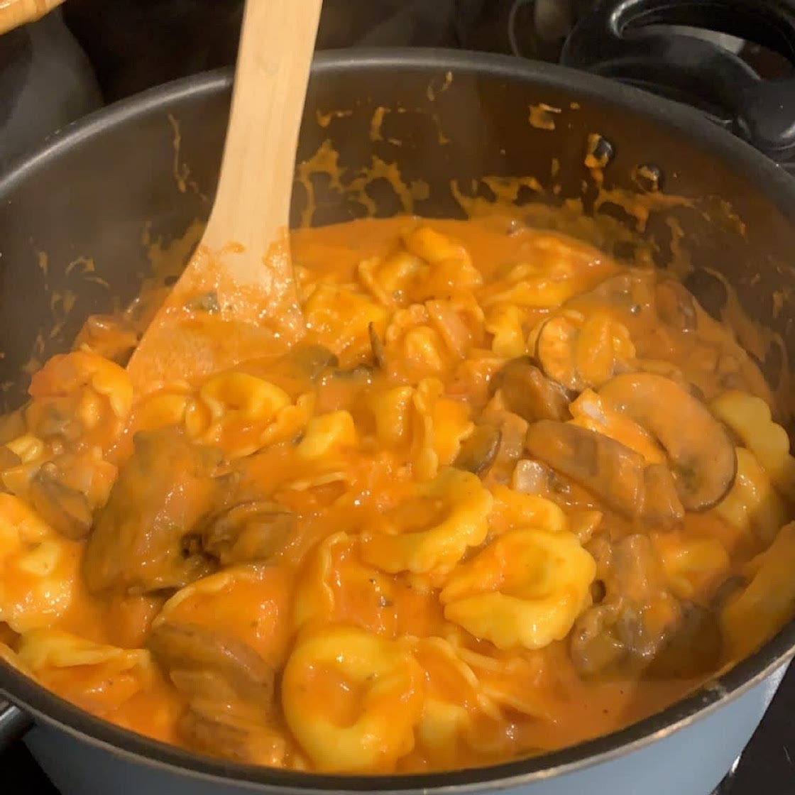 Mushroom Vodka Tortellini 