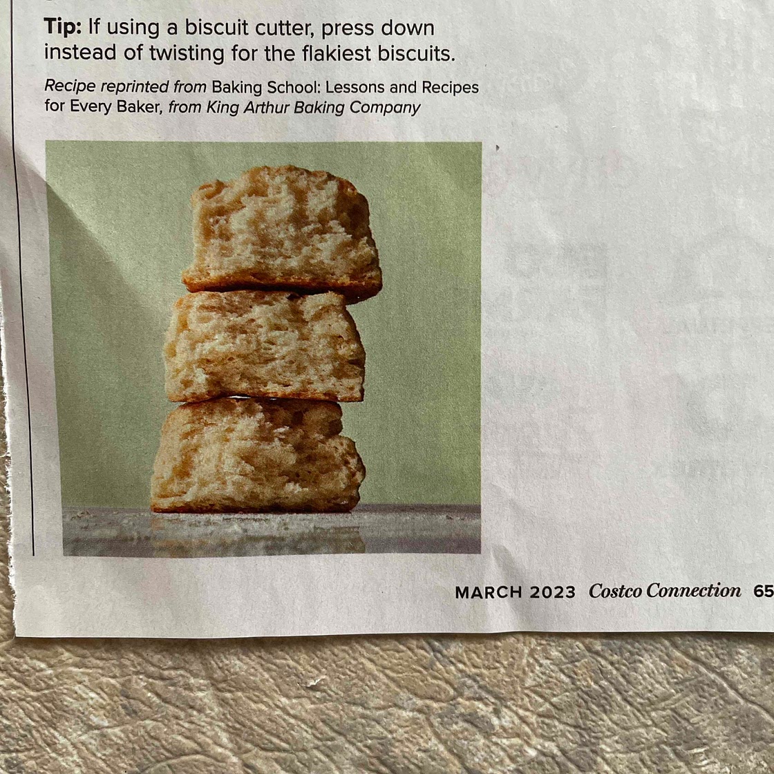 Buttermilk Biscuits (from King Arthur via Costco Connection