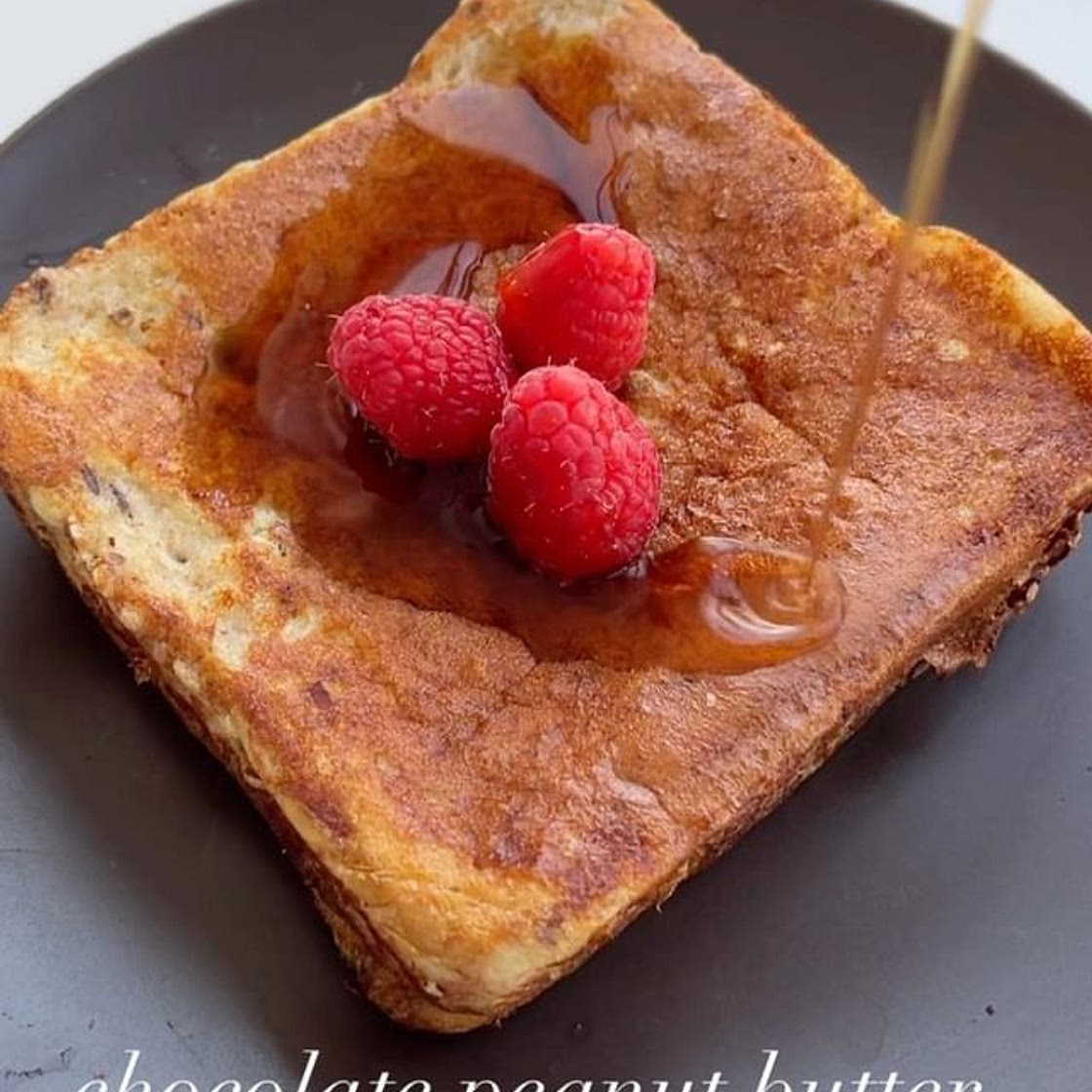 Chocolate Peanut Butter Stuffed French Toast