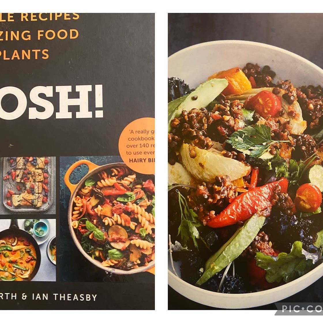 Lentil and roast veg bowl