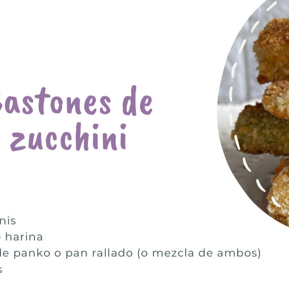 Bastones de zucchini