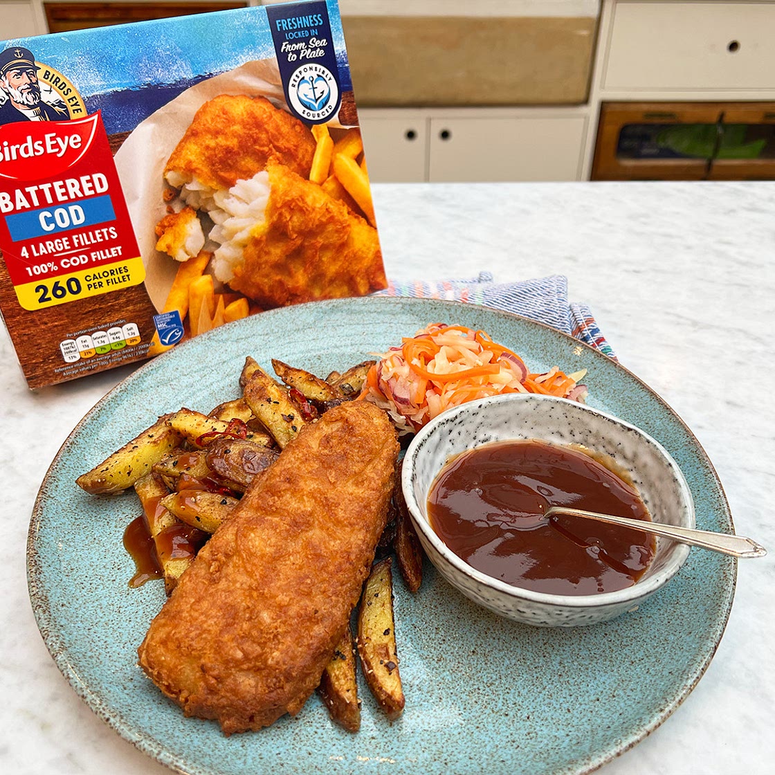 Martyn’s Chinese-Style Fish & Chips with Crunchy Slaw
