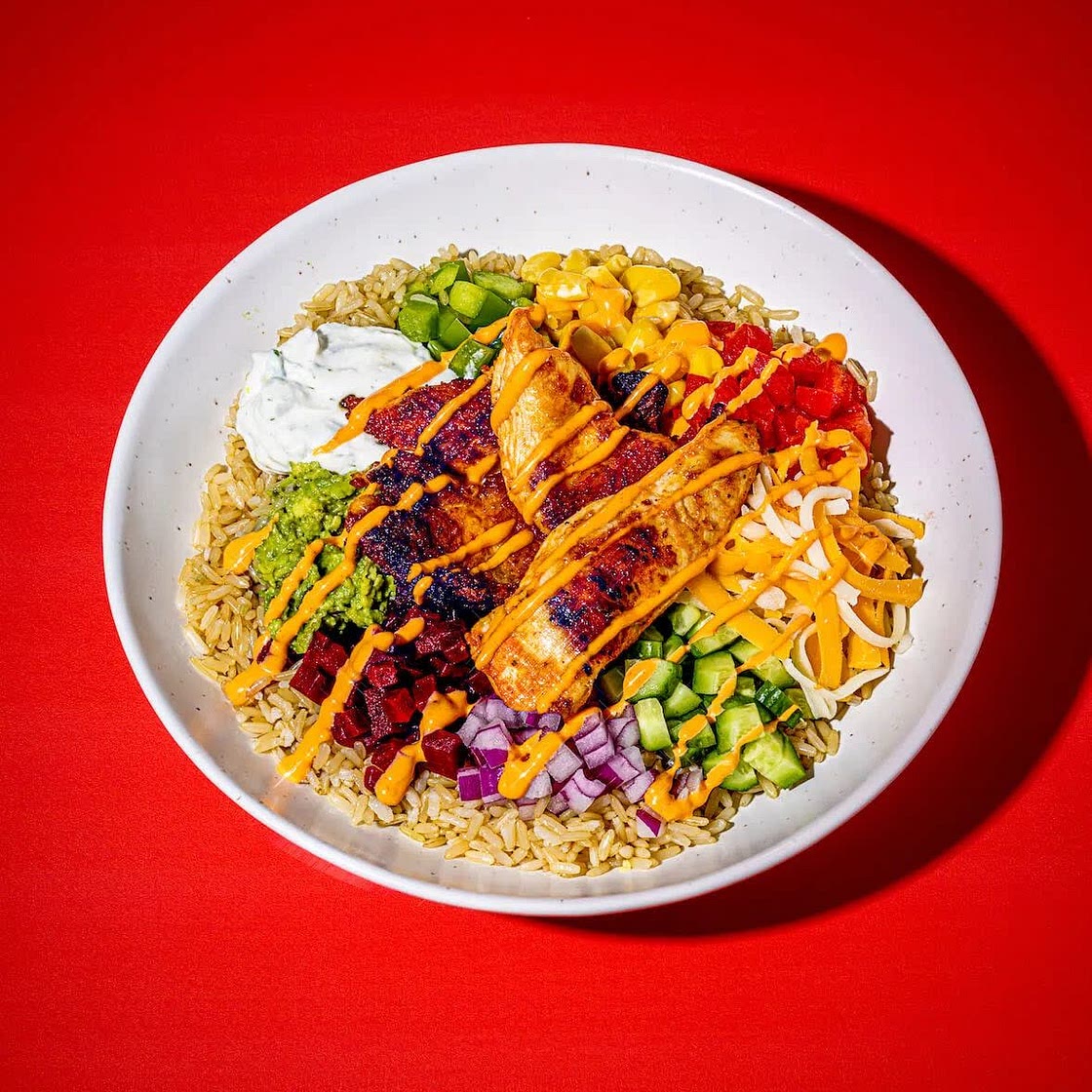 Bol-repas style poulet rouge